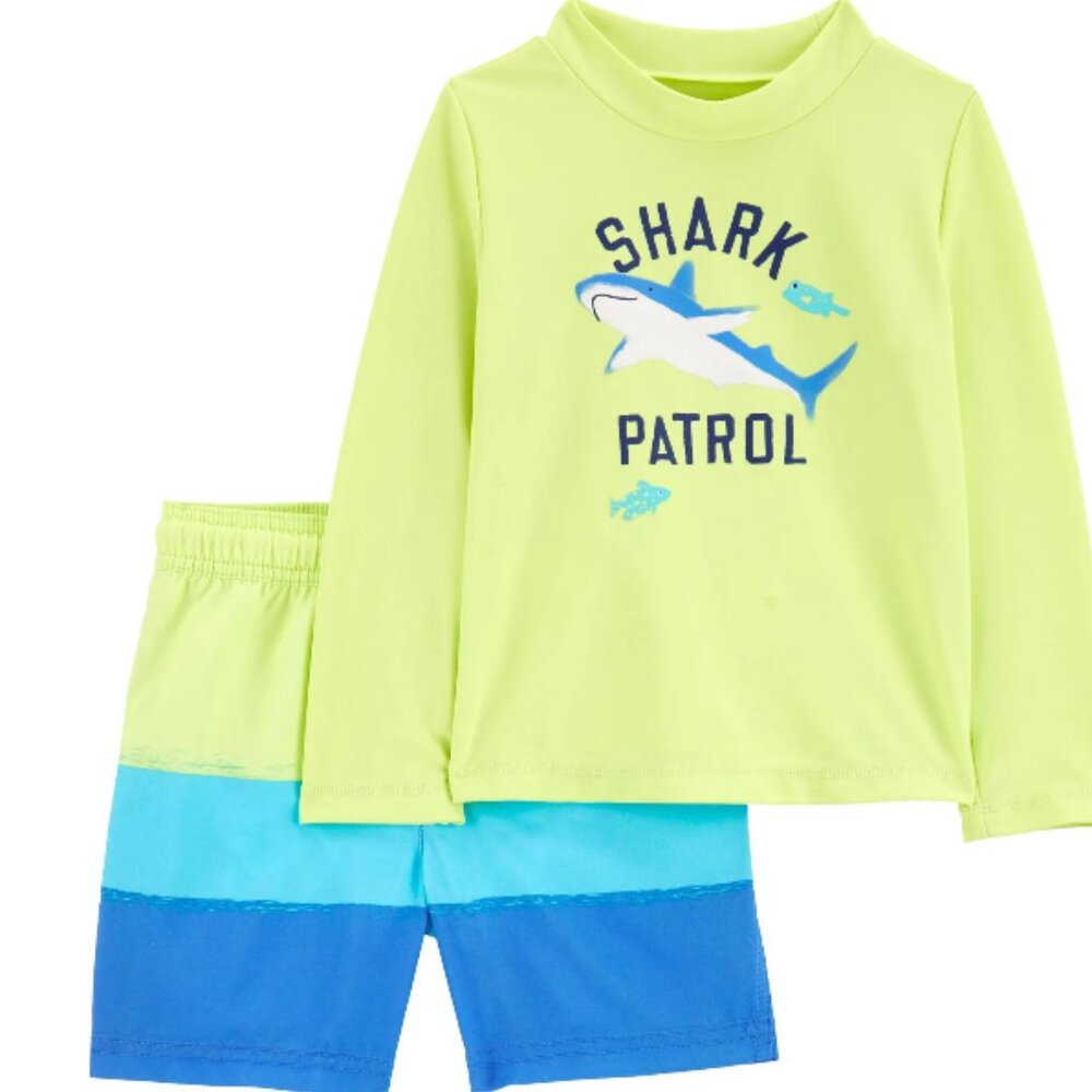 Carter's Child of Mine Toddler Boy 2-Piece Rash Guard Swim Set